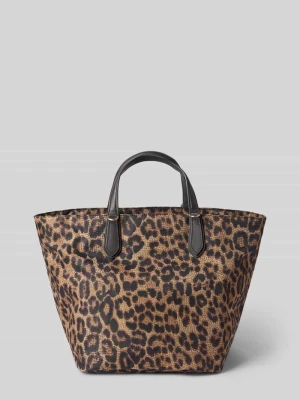 Torba shopper z odpinanym paskiem na ramię BORBONESE Średniobrązowy