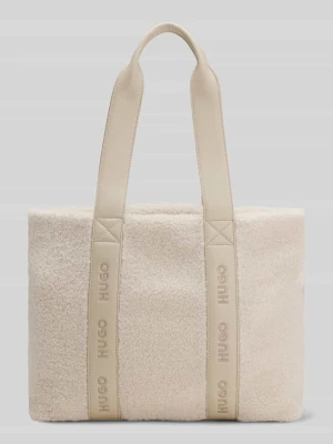 Torba shopper z paskiem z logo HUGO