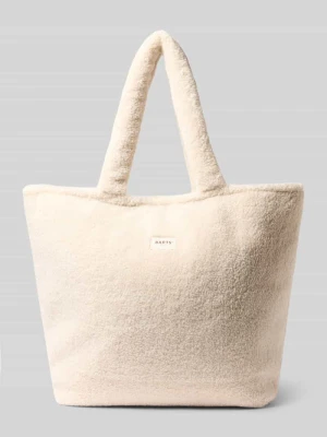 Torba shopper z przegródką wewnętrzną z polaru model 'Bugbane' Barts Écru