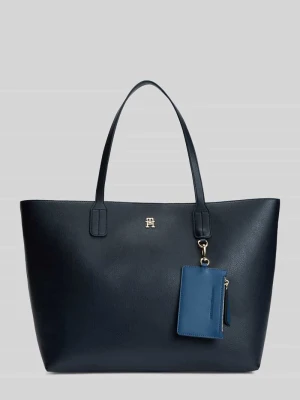 Torba shopper z przegródką zapinaną na zamek błyskawiczny i zawieszką na drobiazgi Tommy Hilfiger