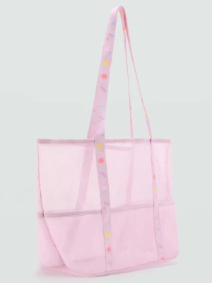 Torba shopper z siateczki blady róż - Dzieci - Rozmiar uniwersalny - MANGO KIDS