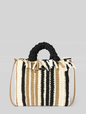 Torba shopper z uchwytem model 'Serenea' Barts Beżowy