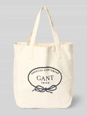 torba shopper z wyhaftowanym logo Gant