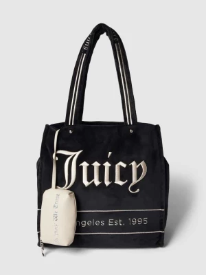 Torba shopper z wyhaftowanym logo model ‘IRIS’ Juicy Couture