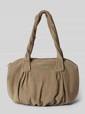 Torba shopper z wytłaczanym logo model 'LUCY' Liebeskind Jasnoszary