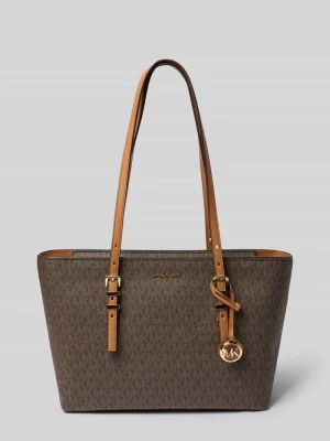 torba shopper z wzorem z logo model 'QUINN' Michael Kors Ciemnobrązowy