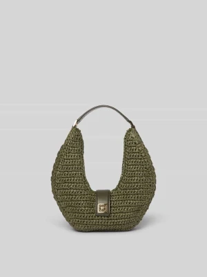 Torba shopper z zamknięciem na klamrę Anine Bing Khaki
