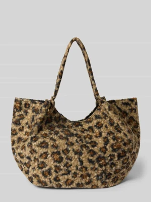 Torba shopper z zapięciem na magnes model 'Po44lina' ZABAIONE Piaskowy