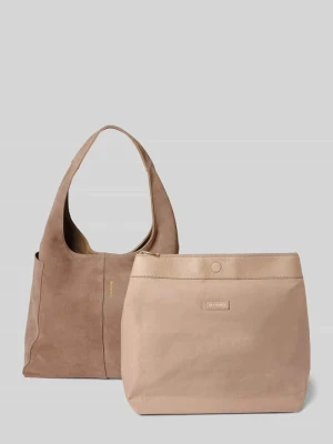 Torba shopper ze skóry bydlęcej model ‘Alltime Lover Suede’ Hey Marly