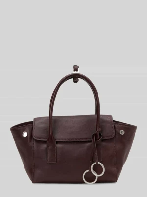 Torba shopper ze skóry bydlęcej z przegródką zapinaną na zamek błyskawiczny Marc O'Polo Średniobrązowy