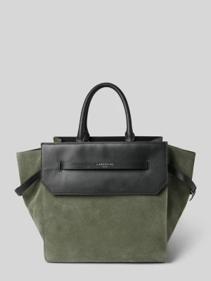 Torba shopper ze skóry naturalnej z detalem z logo model ‘LORA’ liebeskind berlin