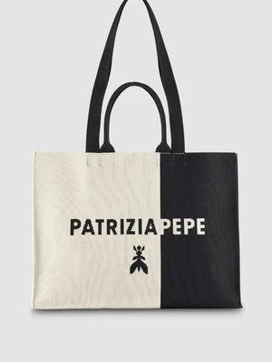 Torba shopperka z tkaniny PATRIZIA PEPE