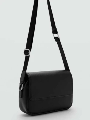 Torba skórzana z paskiem czarny - Mężczyzna - Rozmiar uniwersalny - MANGO MAN