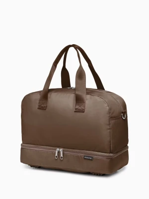 Torba sportowa z kieszenią na dnie brązowa Puccini