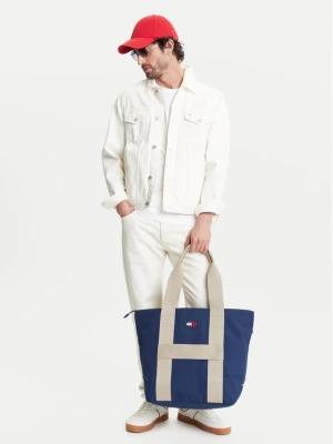 Torba Tommy Jeans Tjm Retro Cool Tote AM0AM13278 Granatowy