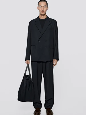 Torba Tote 100% Wełny – Limited Edition - Granatowy - Massimo Dutti - Male