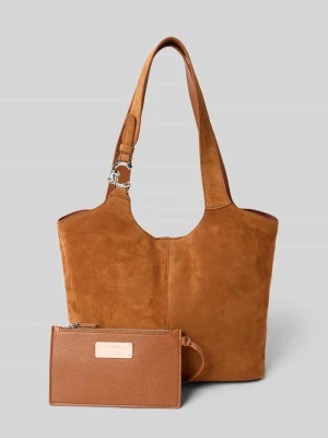 Torba tote z aplikacją z logo model ‘Suede’ Coccinelle