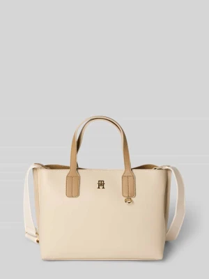 Torba tote z aplikacją z logo z metalu Tommy Hilfiger