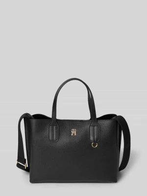 Torba tote z aplikacją z logo z metalu Tommy Hilfiger
