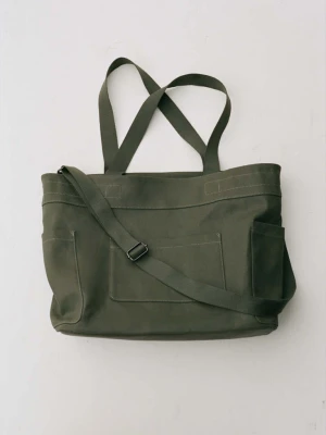 Torba tote z bawełny z kieszeniami khaki - Mężczyzna - Rozmiar uniwersalny - MANGO MAN