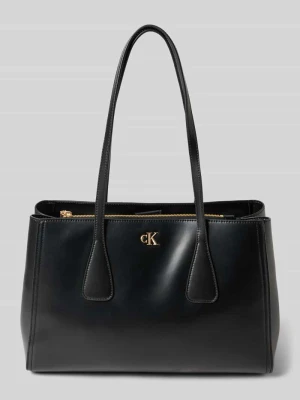 Torba tote z detalem z logo CK Calvin Klein