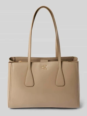 Torba tote z detalem z logo CK Calvin Klein