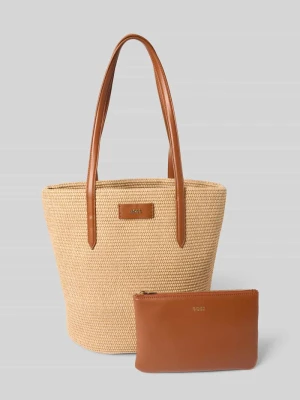 Torba tote z detalem z logo model ‘Palmah’ Boss