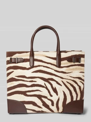 Torba tote z fakturowanym wzorem model ‘DEVYN’ Lauren Ralph Lauren