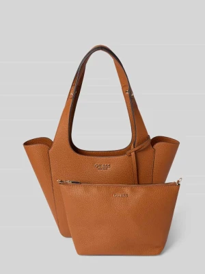 Torba tote z imitacji skóry z aplikacją z logo model ‘Calista’ Guess