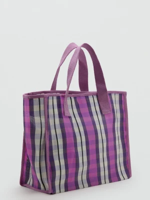 Torba tote z nadrukiem liliowy - Dziewczyna - Rozmiar uniwersalny - MANGO TEEN