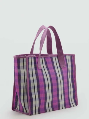 Torba tote z nadrukiem liliowy - Dziewczyna - Rozmiar uniwersalny - MANGO TEEN