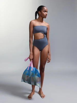 Torba tote z nadrukiem niebieski - Dziewczyna - Rozmiar uniwersalny - MANGO TEEN