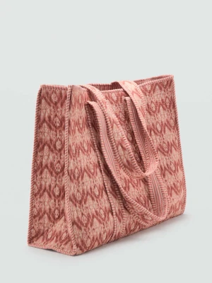 Torba tote z nadrukiem pomarańczowy - Dziewczyna - Rozmiar uniwersalny - MANGO TEEN