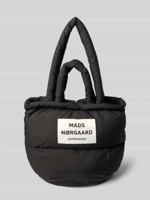 Torba tote z naszywką z logo i pikowaniem model ‘Pillow’ MADS NØRGAARD