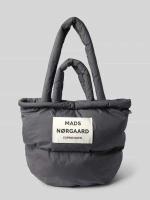 Torba tote z naszywką z logo i pikowaniem model ‘Pillow’ MADS NØRGAARD