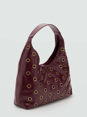 Torba tote z nitami burgund - Dziewczyna - Rozmiar uniwersalny - MANGO TEEN