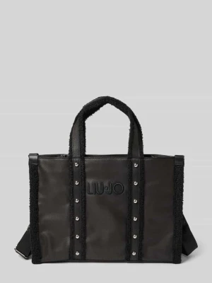 Torba tote z wyhaftowanym logo Liu Jo White
