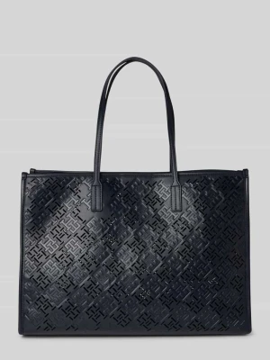 Torba tote z wytłoczonym wzorem z monogramem Tommy Hilfiger