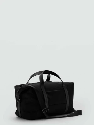 Torba typu bowling z łączonej skóry czarny - Mężczyzna - Rozmiar uniwersalny - MANGO MAN