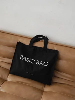 Torba typu shopper bag czarna large size BASIC BAG Marsala