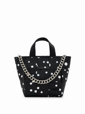 Torba typu shopper M z nadrukiem w plamy z farby Desigual