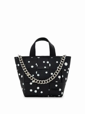 Torba typu shopper M z nadrukiem w plamy z farby Desigual czarny