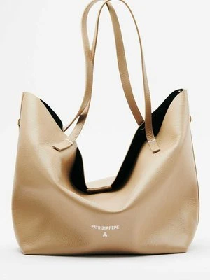 Torba typu shopper z międlonej skóry PATRIZIA PEPE