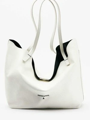 Torba typu shopper z międlonej skóry PATRIZIA PEPE