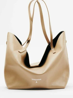 Torba typu shopper z międlonej skóry PATRIZIA PEPE