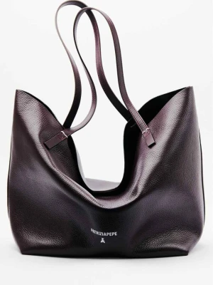 Torba typu shopper z międlonej skóry PATRIZIA PEPE