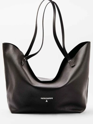 Torba typu shopper z międlonej skóry PATRIZIA PEPE