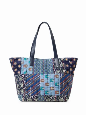 Torba typu shopper z patchworkiem Desigual