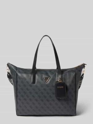 Torba typu tote w pikowanym wyglądzie model 'Latona' Guess Czarny