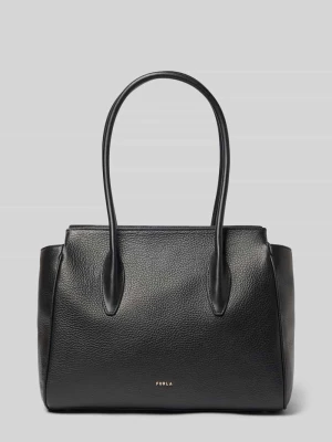 Torba typu tote z detal z logo model 'AMBRA' Furla Czarny